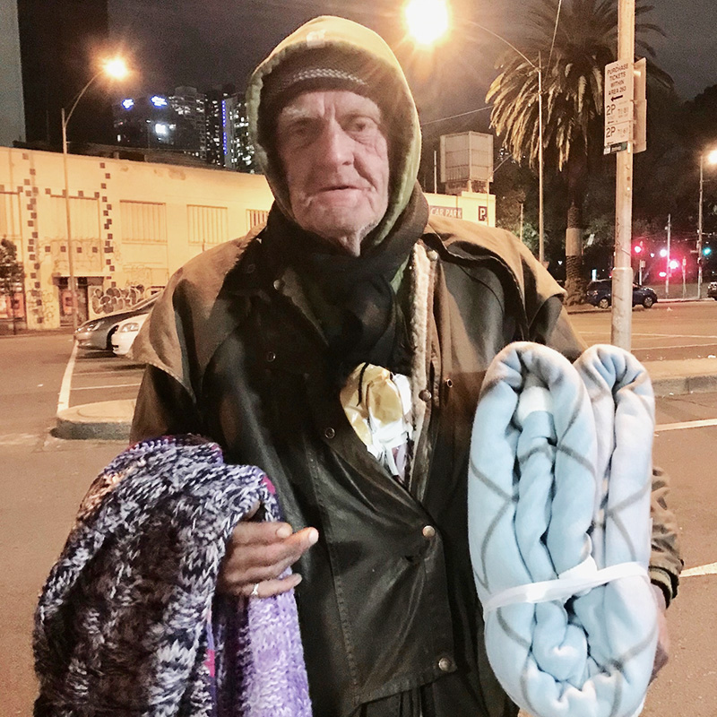 Homeless on the streets of Melbourne